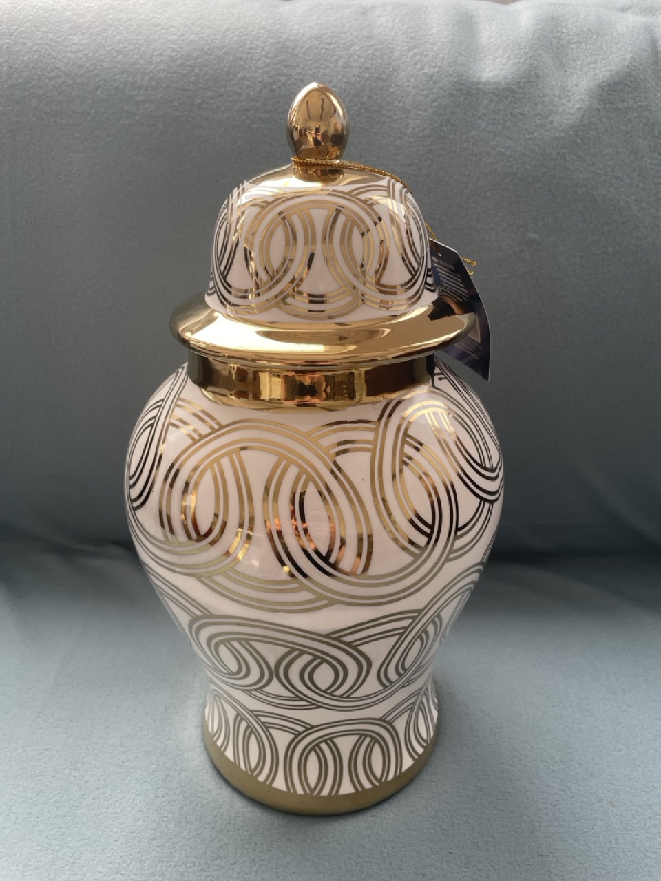 Dkd home decor Vase DKD Home Decor Porzellan Golden Wei Orientalisch 17 x 17 x 31 cm